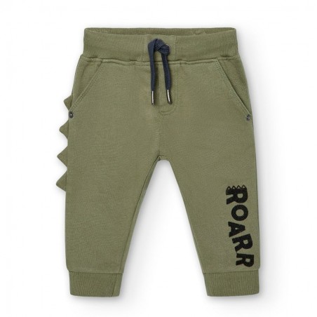 Pantalón felpa verde kaki