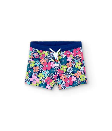 Short felpa flores