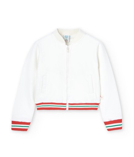 Chaqueta felpa blanca