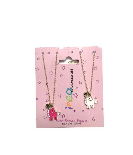 Set de 2 colares unicornio "Best Friends Forever"