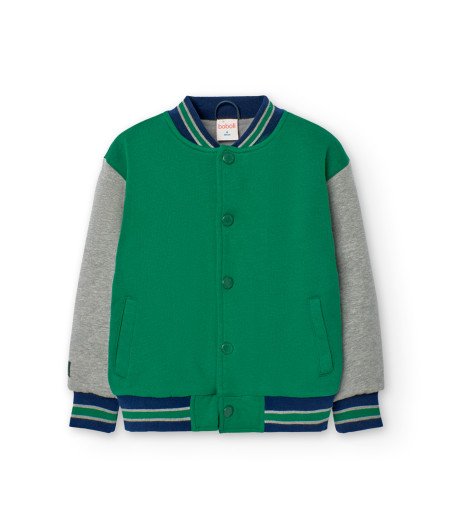 Chaqueta de felpa en verde