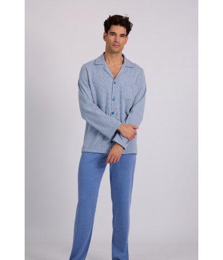 Pijama hombre Abierto Jacquard