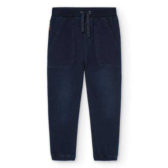 Pantalón felpa denim elástica