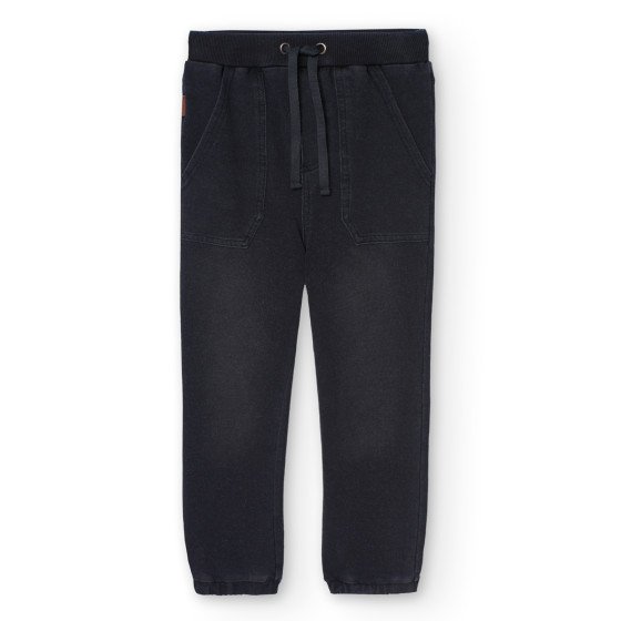 Pantalón felpa denim elástica