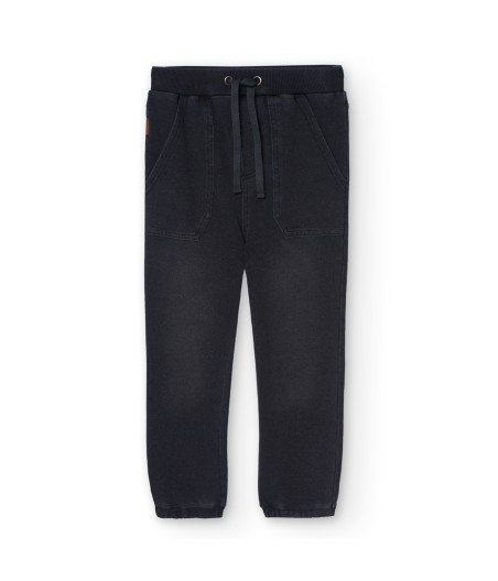 Pantalón felpa denim elástica