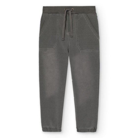 Pantalón felpa denim elástica