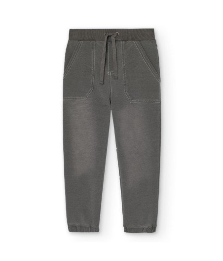 Pantalón felpa denim elástica