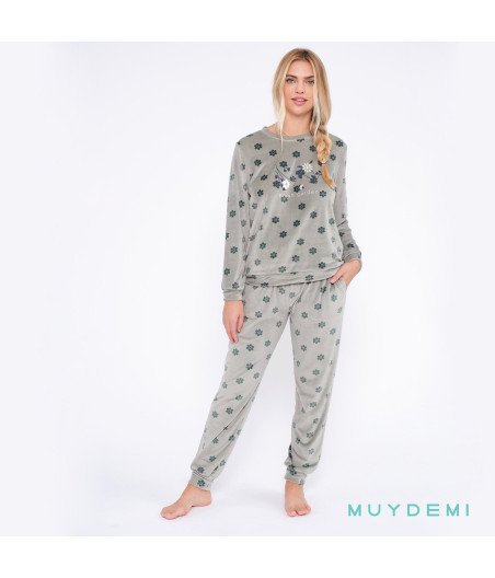 Pijama mujer Invierno Terciopelo elástico