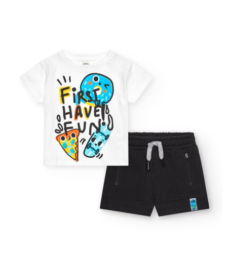 Conjunto corto camiseta blanca