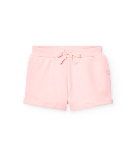 Short de punto en cor rosa