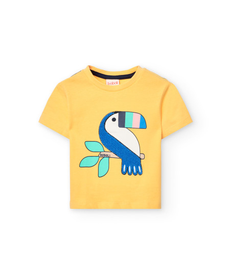Camiseta de punto en cor amarelo