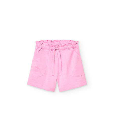 Short de punto en color rosa