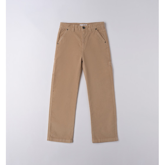 Pantalón longo de tecido