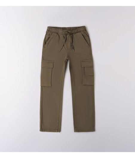 Pantalón longo de tecido