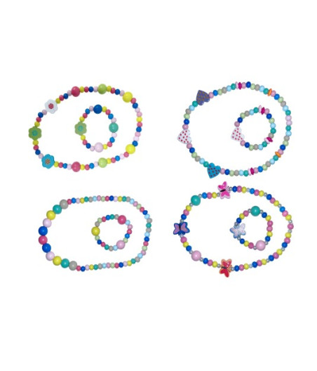 Colar + Pulseira Bolas Madeira