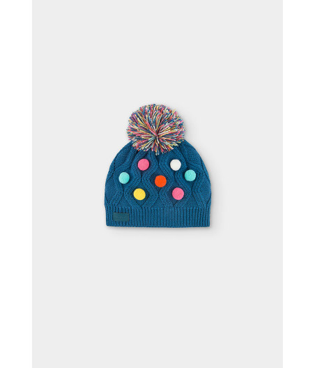 Gorro con topos de cores